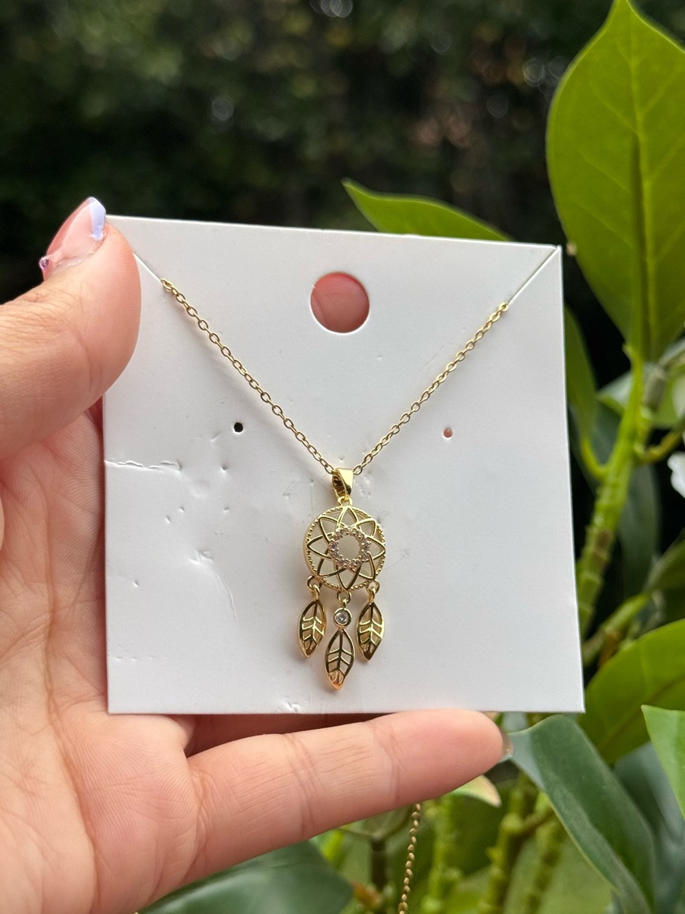 Dreamcatcher Pendant Necklace - Women Jewelry acero inoxidable bañado en oro 18k